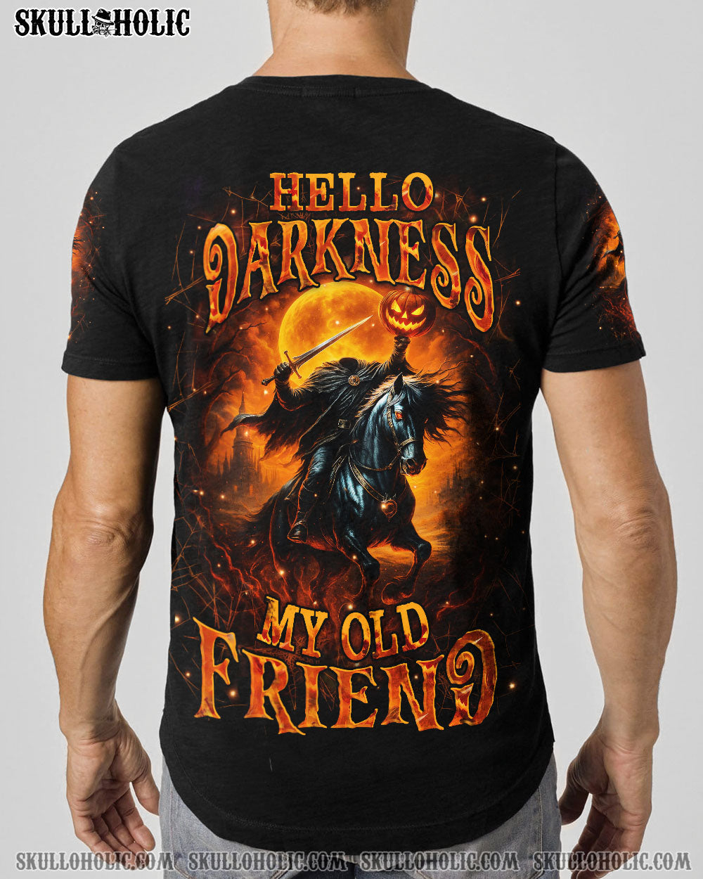 BLISSCORNERS HELLO DARKNESS MY OLD FRIEND HALLOWEEN ALL OVER PRINT