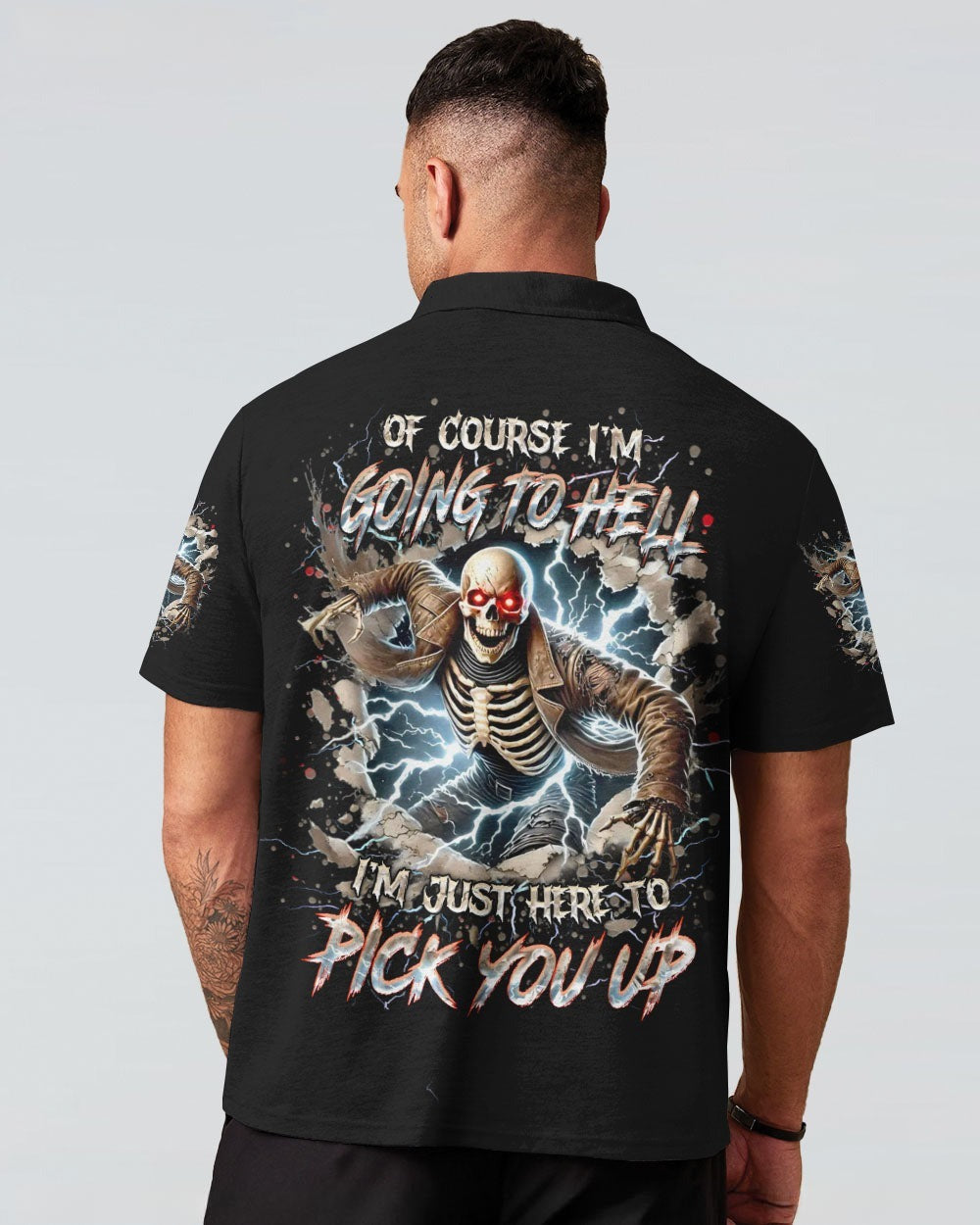 BLISSCORNERS OF COURSE I'M GOING TO HELL SKULL ALL OVER PRINT