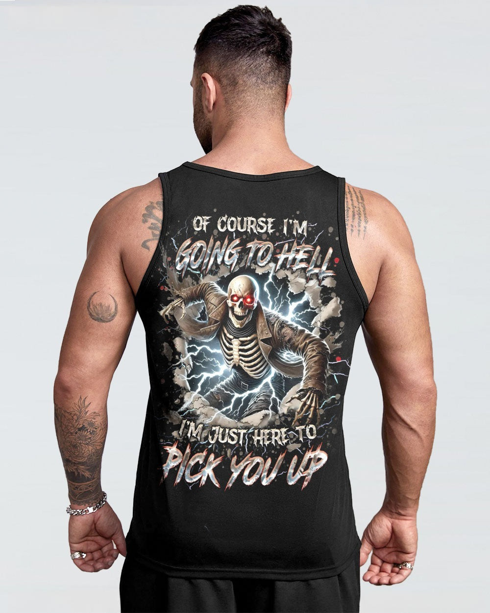 BLISSCORNERS OF COURSE I'M GOING TO HELL SKULL ALL OVER PRINT