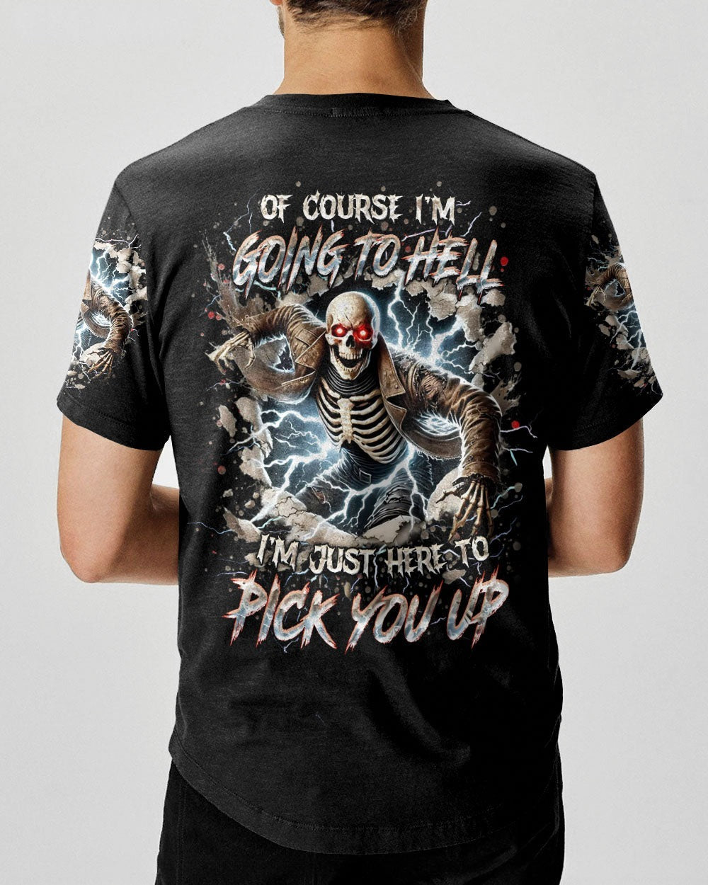 BLISSCORNERS OF COURSE I'M GOING TO HELL SKULL ALL OVER PRINT