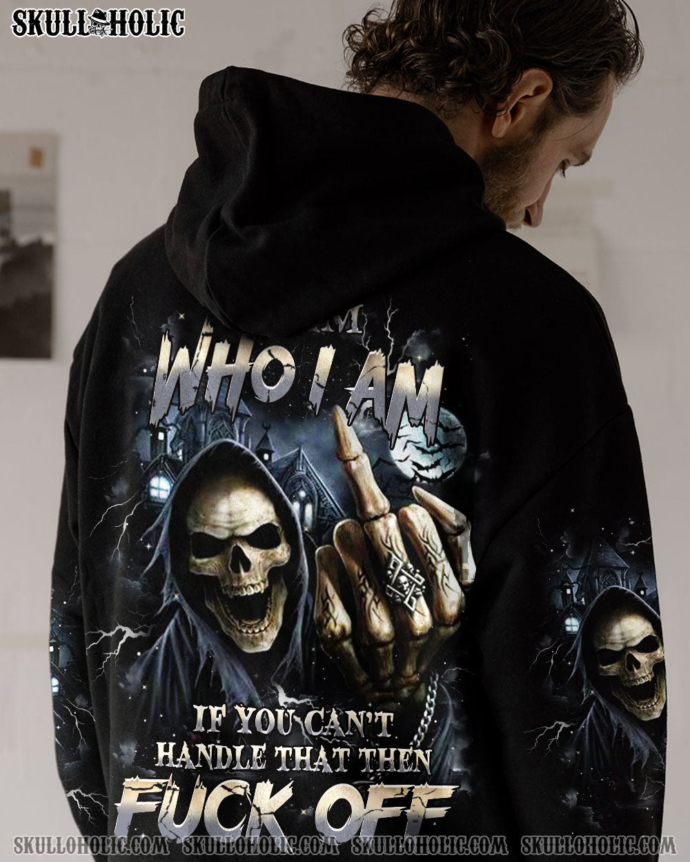 BLISSCORNERS I AM WHO I AM SKULL REAPER ALL OVER PRINT