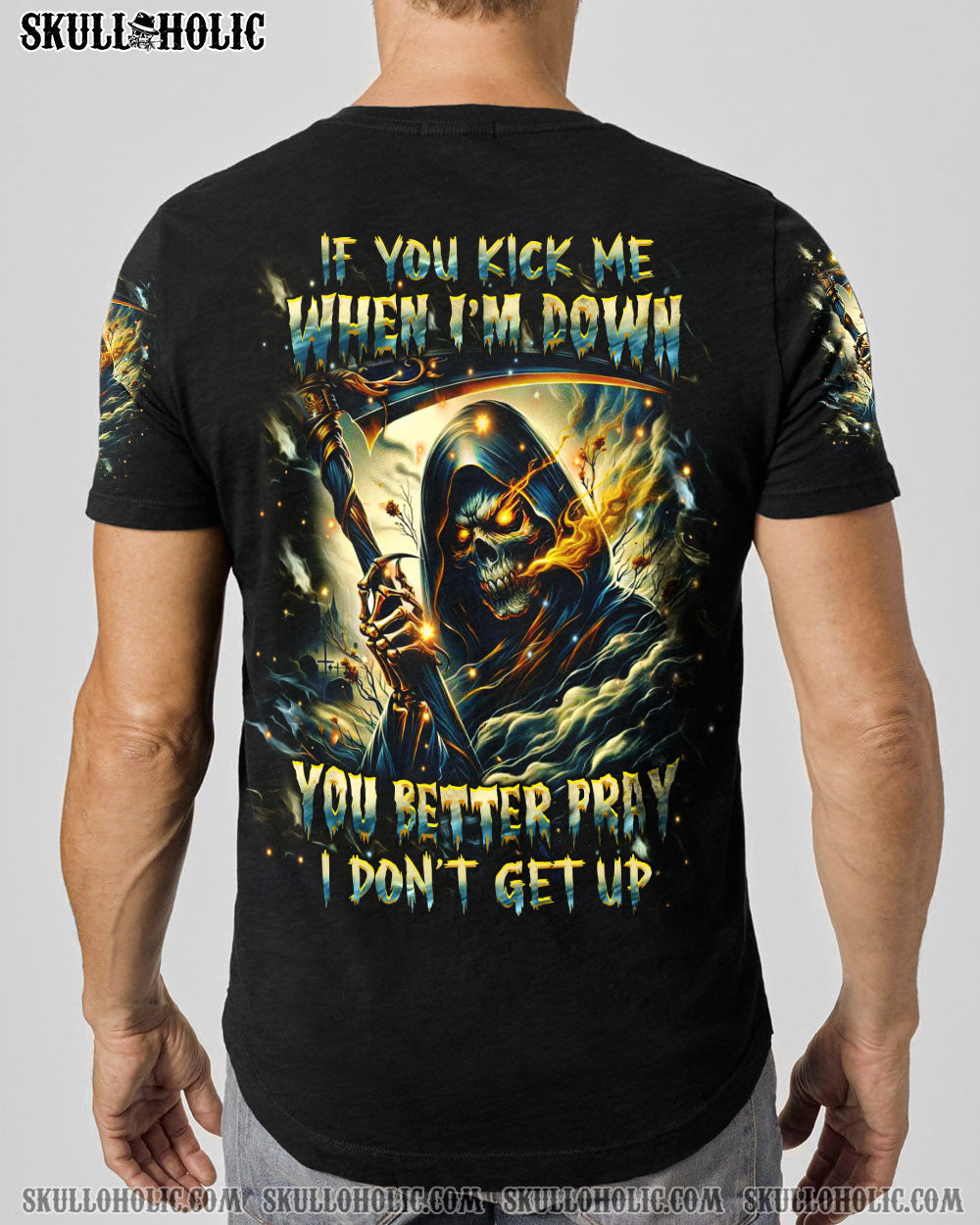 BLISSCORNERS IF YOU KICK ME WHEN I'M DOWN ALL OVER PRINT