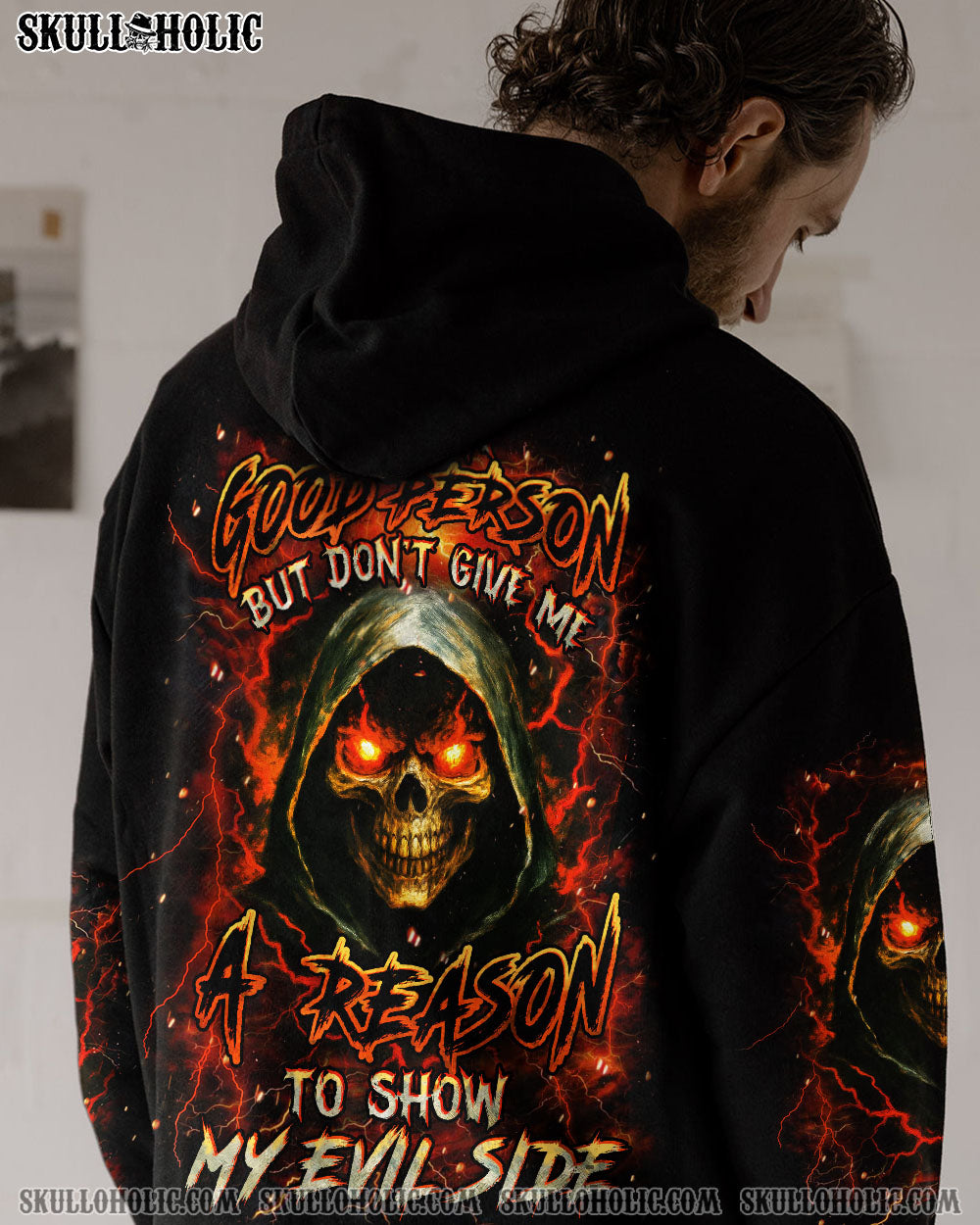 BLISSCORNERS I'M A GOOD PERSON SKULL REAPER ALL OVER PRINT