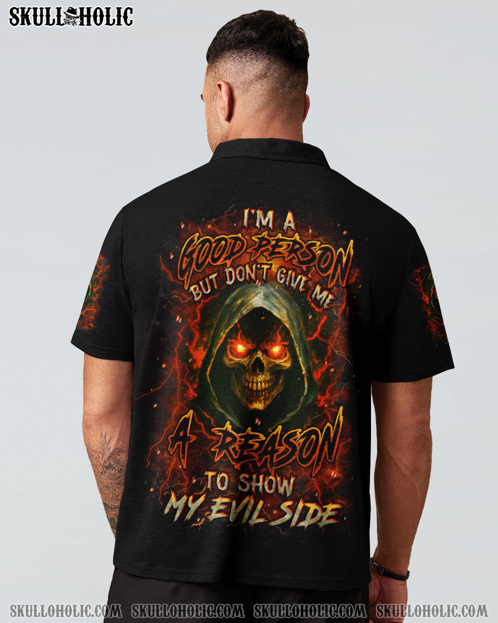 BLISSCORNERS I'M A GOOD PERSON SKULL REAPER ALL OVER PRINT