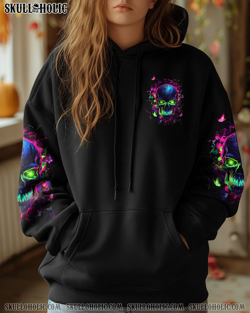 BLISSCORNERS I'M NOT ANTI-SOCIAL MAD SKULL ALL OVER PRINT