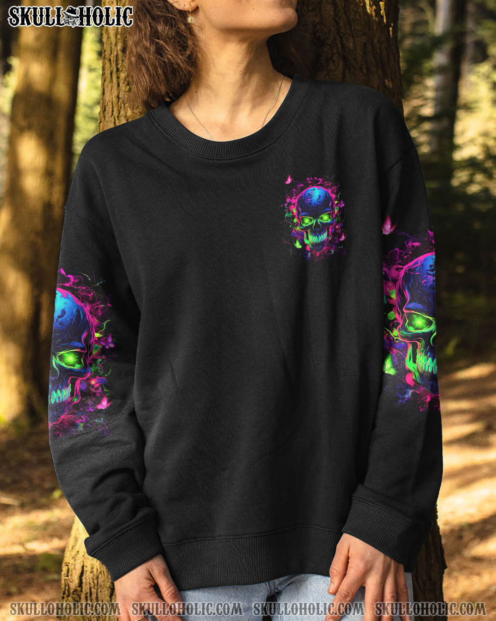 BLISSCORNERS I'M NOT ANTI-SOCIAL MAD SKULL ALL OVER PRINT