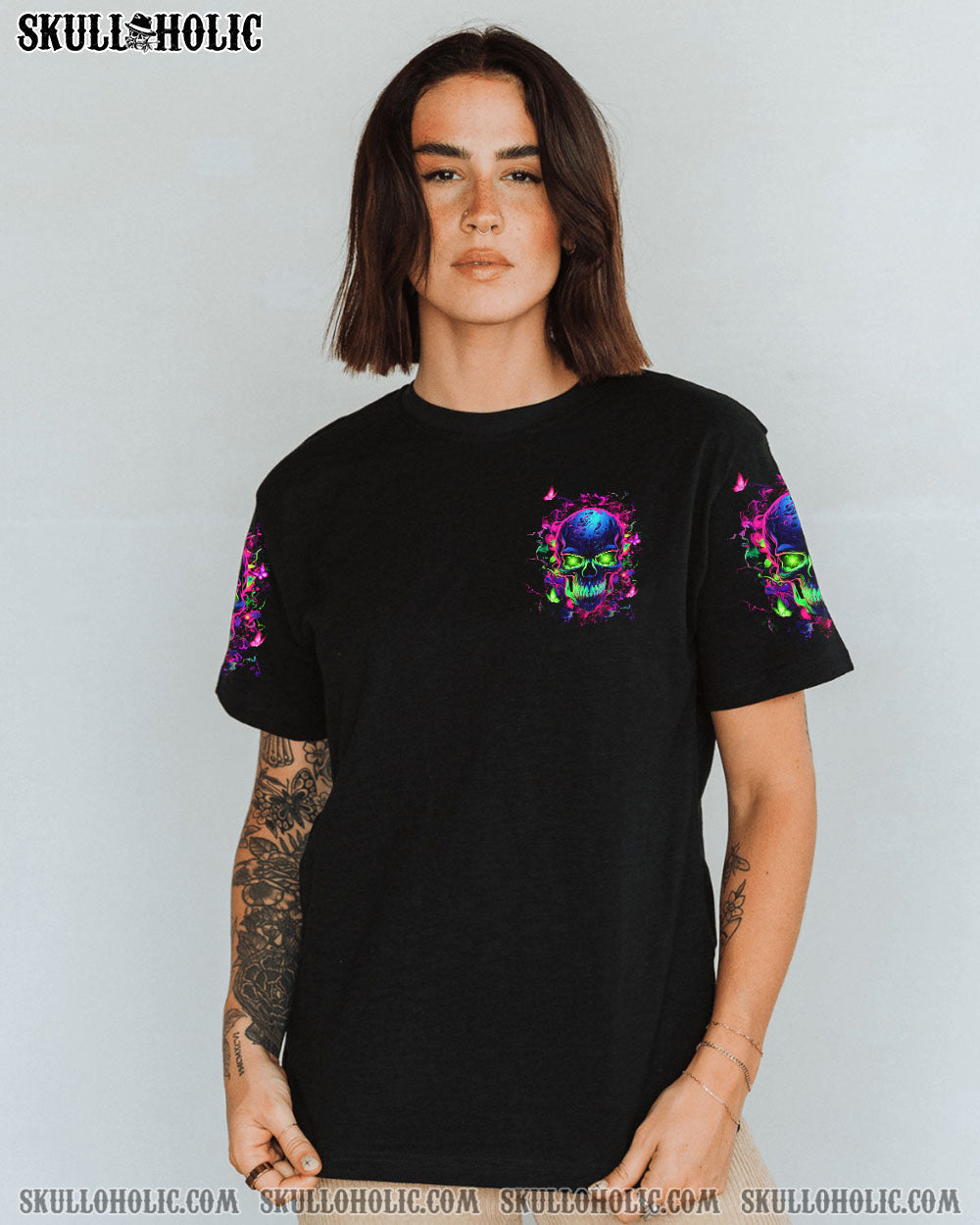 BLISSCORNERS I'M NOT ANTI-SOCIAL MAD SKULL ALL OVER PRINT