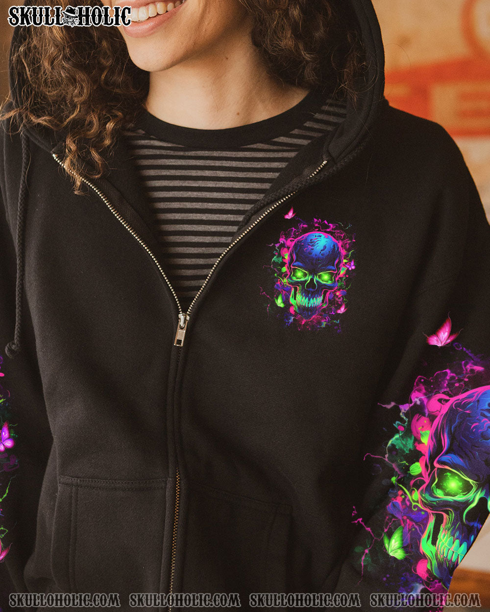 BLISSCORNERS I'M NOT ANTI-SOCIAL MAD SKULL ALL OVER PRINT