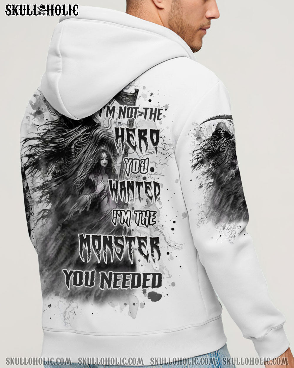 BLISSCORNERS I'M NOT THE HERO YOU WANTED REAPER ALL OVER PRINT