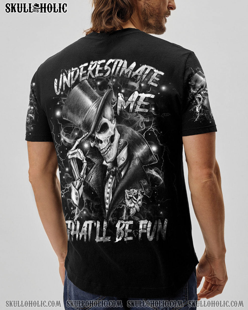 BLISSCORNERS UNDERESTIMATE ME THAT'LL BE FUN ALL OVER PRINT