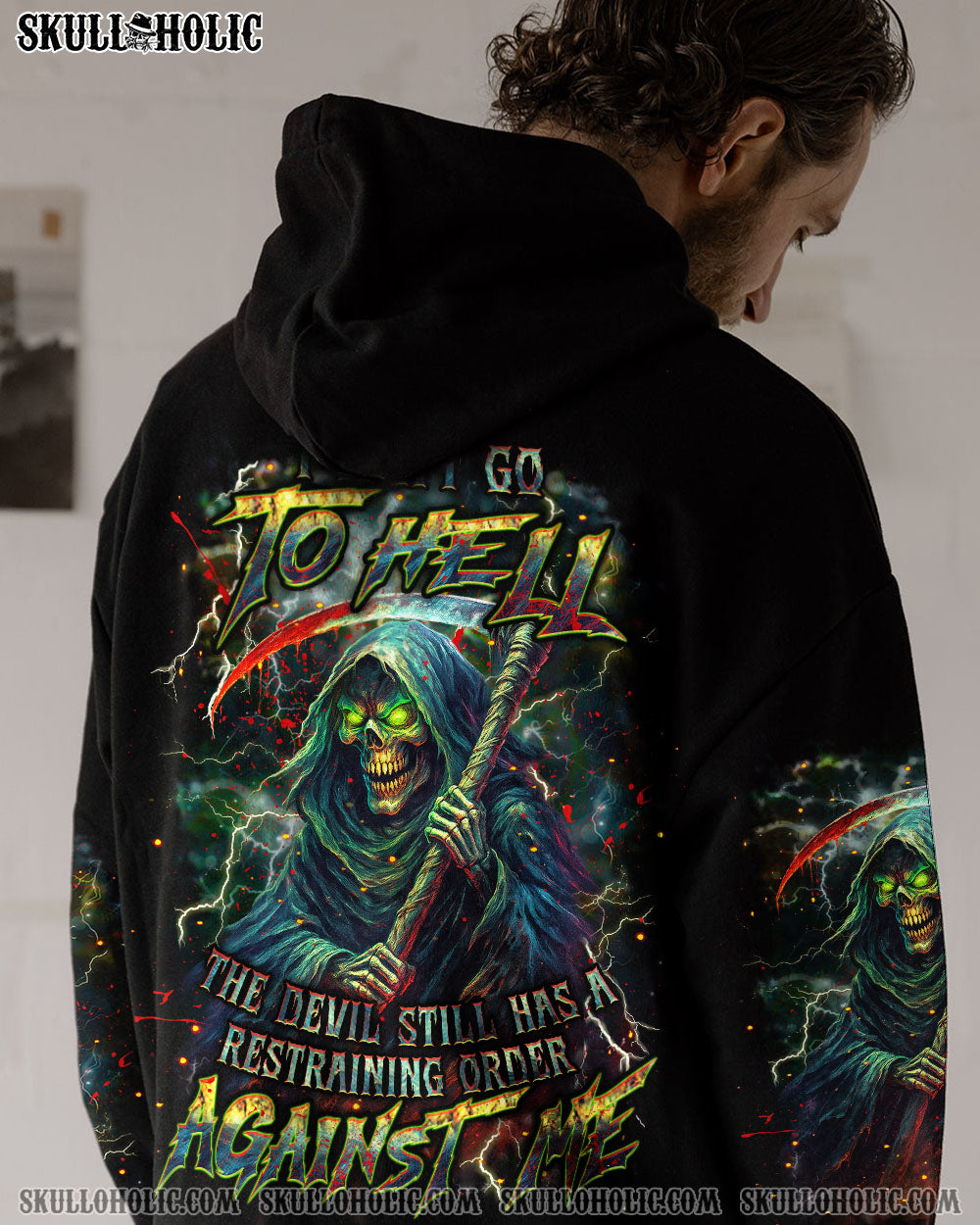BLISSCORNERS I CAN'T GO TO HELL SKULL ALL OVER PRINT