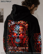 BLISSCORNERS AMERICA LIVE IT LOVE IT OR GET THE HELL OUT ALL OVER PRINT