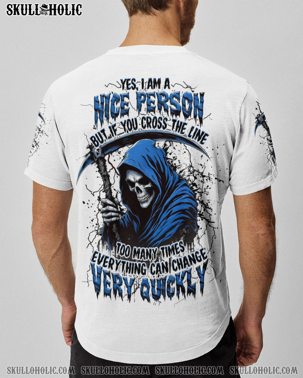 BLISSCORNERS YES I'M A NICE PERSON SKULL REAPER ALL OVER PRINT