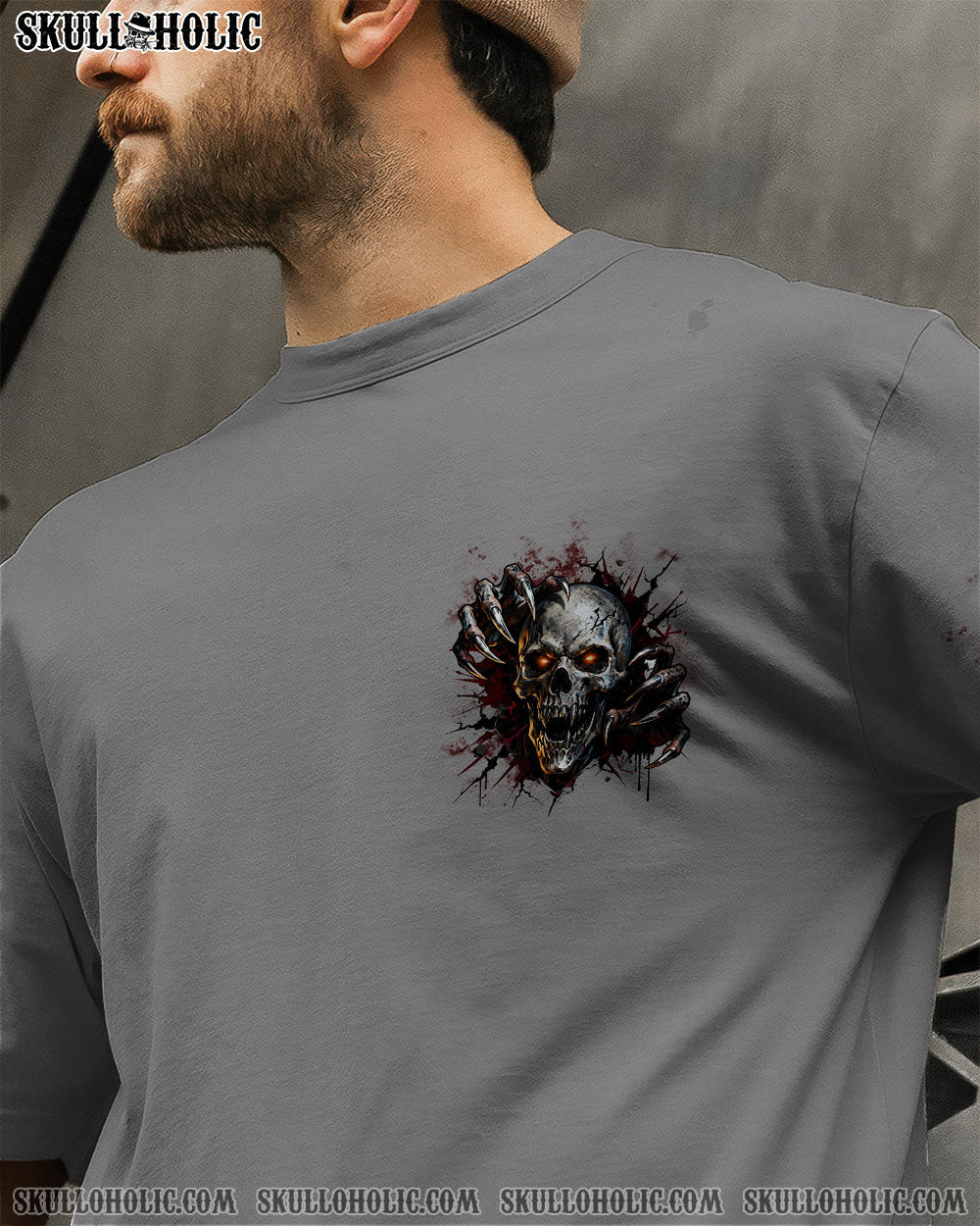BLISSCORNERS ONE DAY I'M GONNA JUST SAY DEMON SKULL ALL OVER PRINT