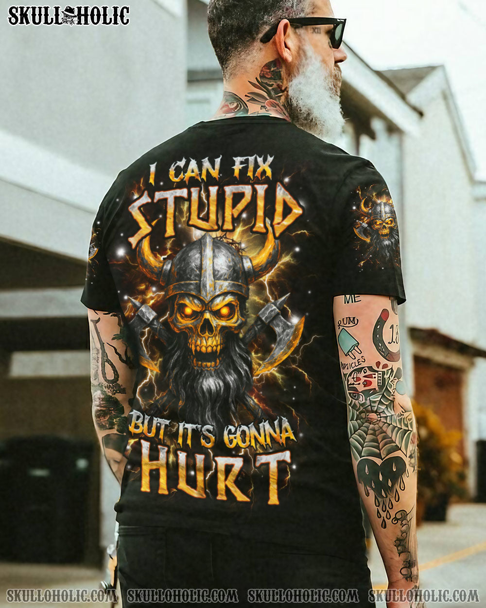 BLISSCORNERS I CAN FIX STUPID BUT IT'S GONNA HURT VIKING ALL OVER PRINT