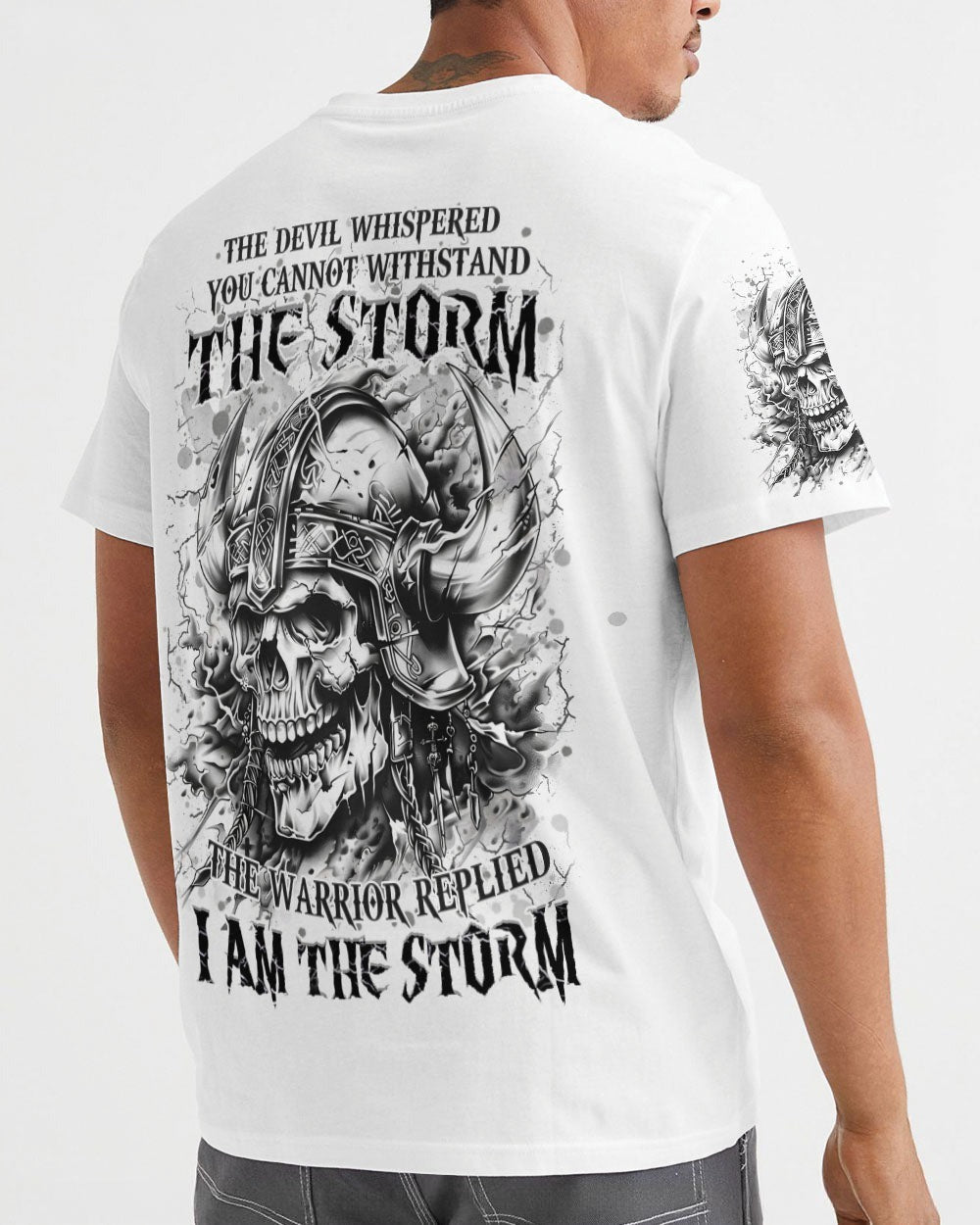 BLISSCORNERS I AM THE STORM SKULL WARRIOR ALL OVER PRINT