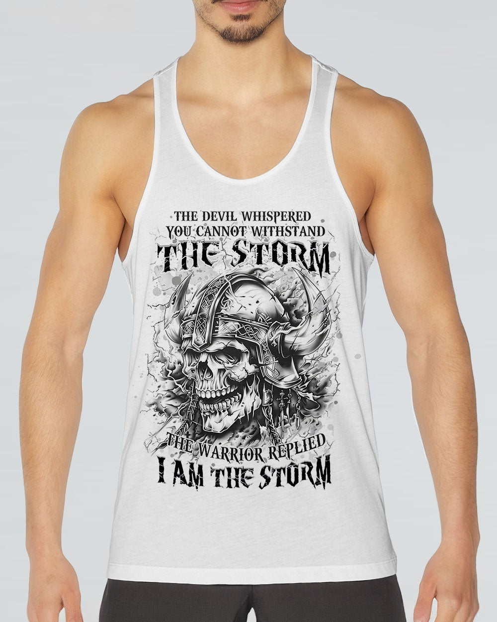 BLISSCORNERS I AM THE STORM SKULL WARRIOR ALL OVER PRINT