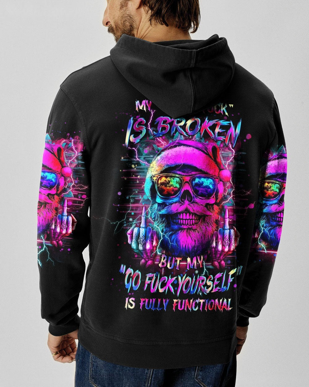 BLISSCORNERS MY GIVE A F IS BROKEN CHRISTMAS ALL OVER PRINT