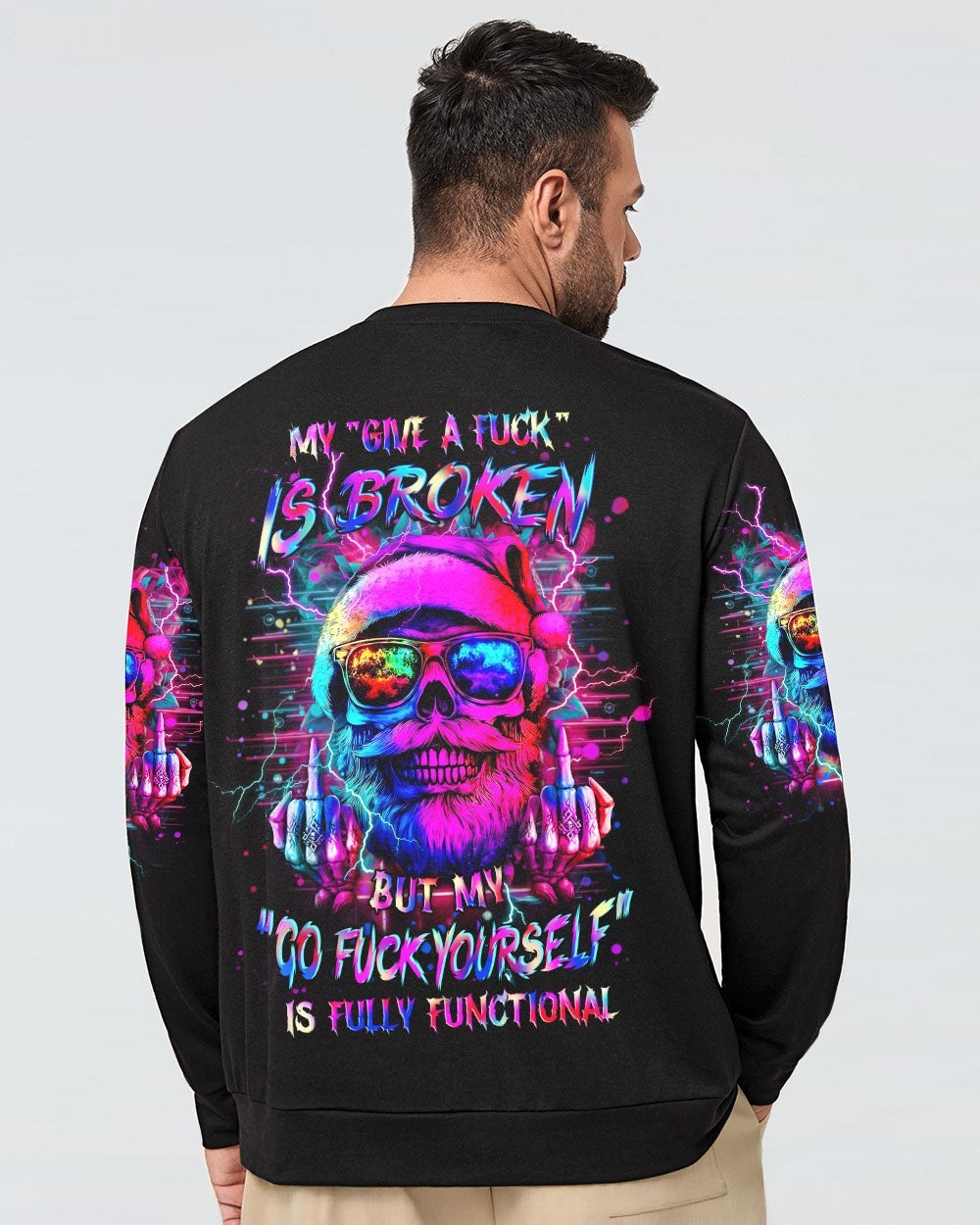 BLISSCORNERS MY GIVE A F IS BROKEN CHRISTMAS ALL OVER PRINT