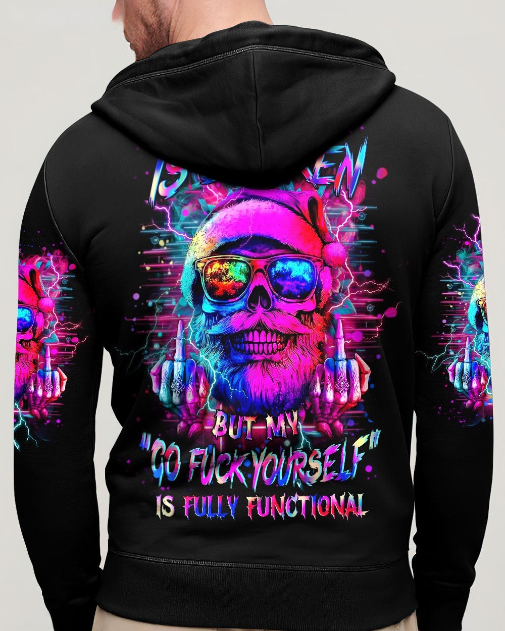 BLISSCORNERS MY GIVE A F IS BROKEN CHRISTMAS ALL OVER PRINT