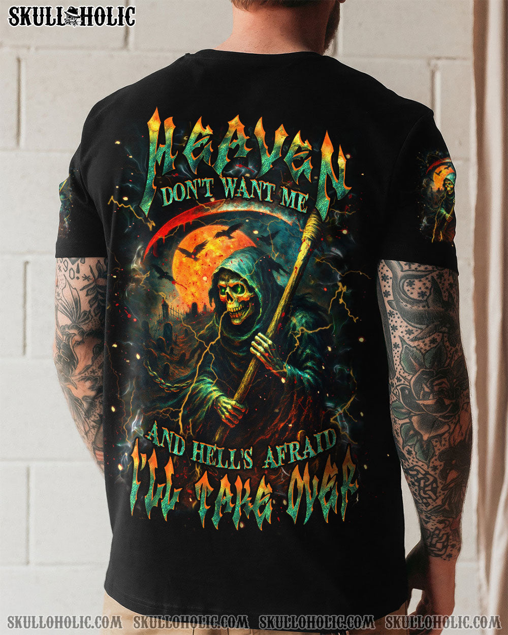 BLISSCORNERS HEAVEN DON'T WANT ME ALL OVER PRINT