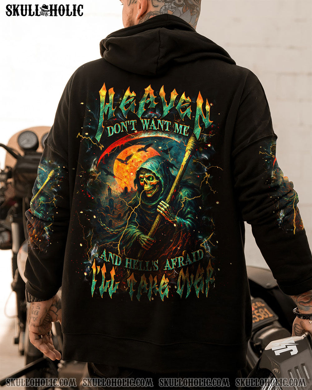 BLISSCORNERS HEAVEN DON'T WANT ME ALL OVER PRINT