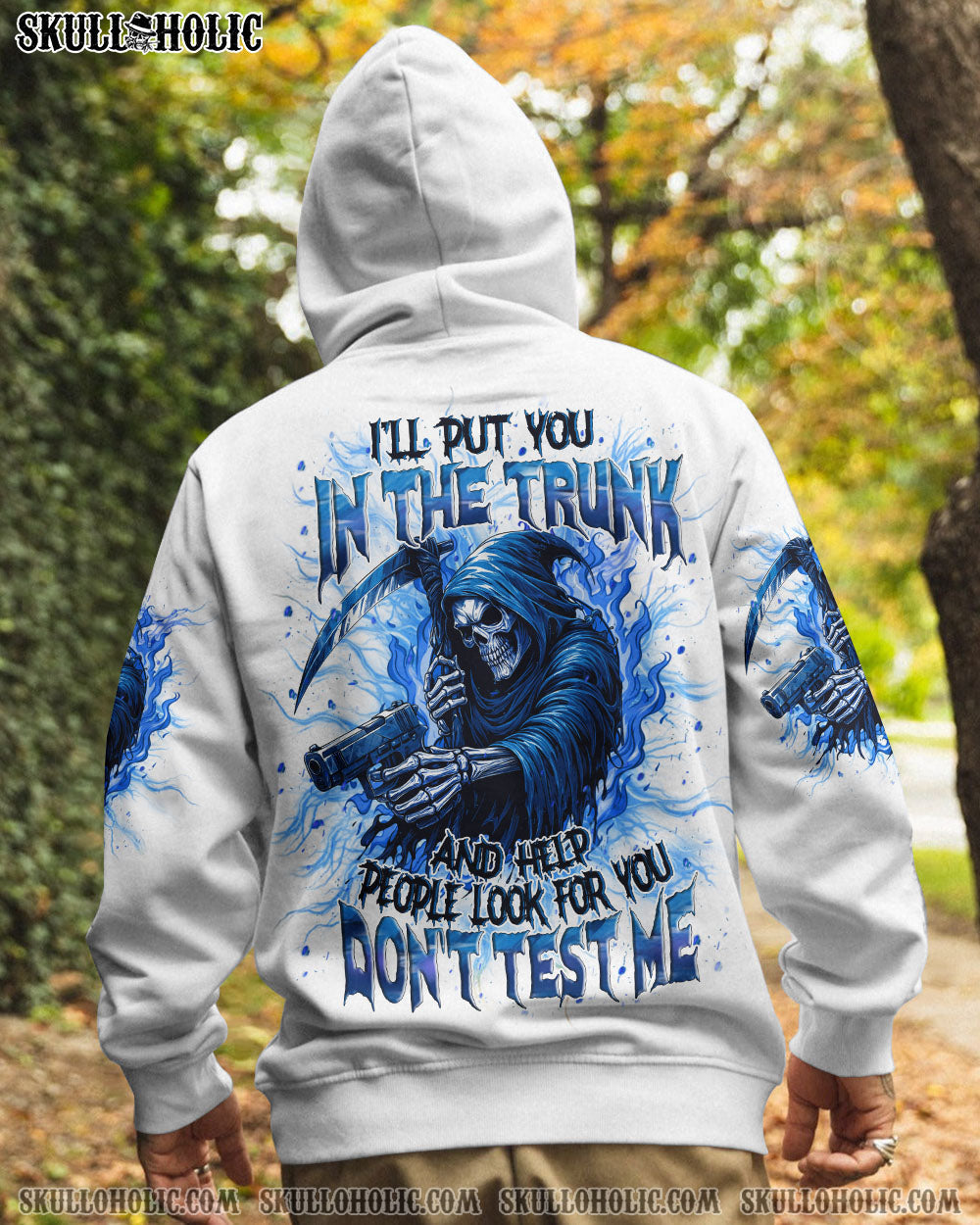 BLISSCORNERS I'LL PUT YOU IN THE TRUNK REAPER ALL OVER PRINT