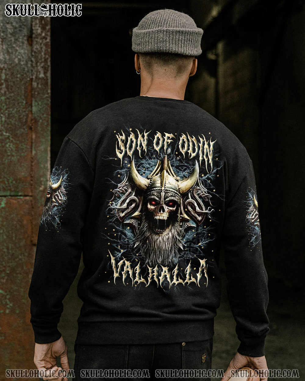BLISSCORNERS SON OF ODIN VALHALLA VIKING SKULL ALL OVER PRINT