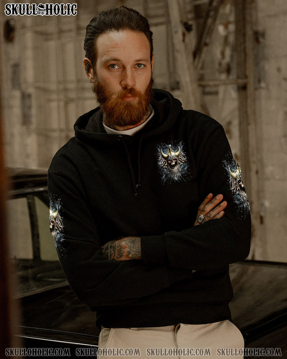 BLISSCORNERS SON OF ODIN VALHALLA VIKING SKULL ALL OVER PRINT