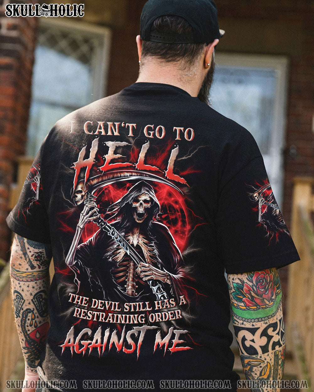 BLISSCORNERS I CAN'T GO TO HELL SKULL REAPER ALL OVER PRINT
