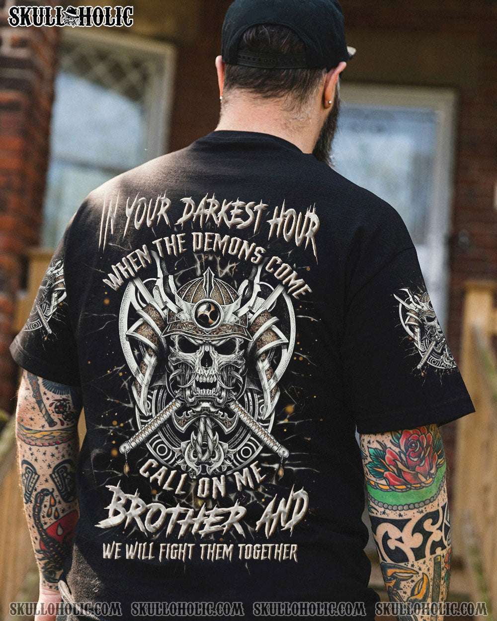 BLISSCORNERS IN YOUR DARKEST HOUR VIKING SKULL ALL OVER PRINT
