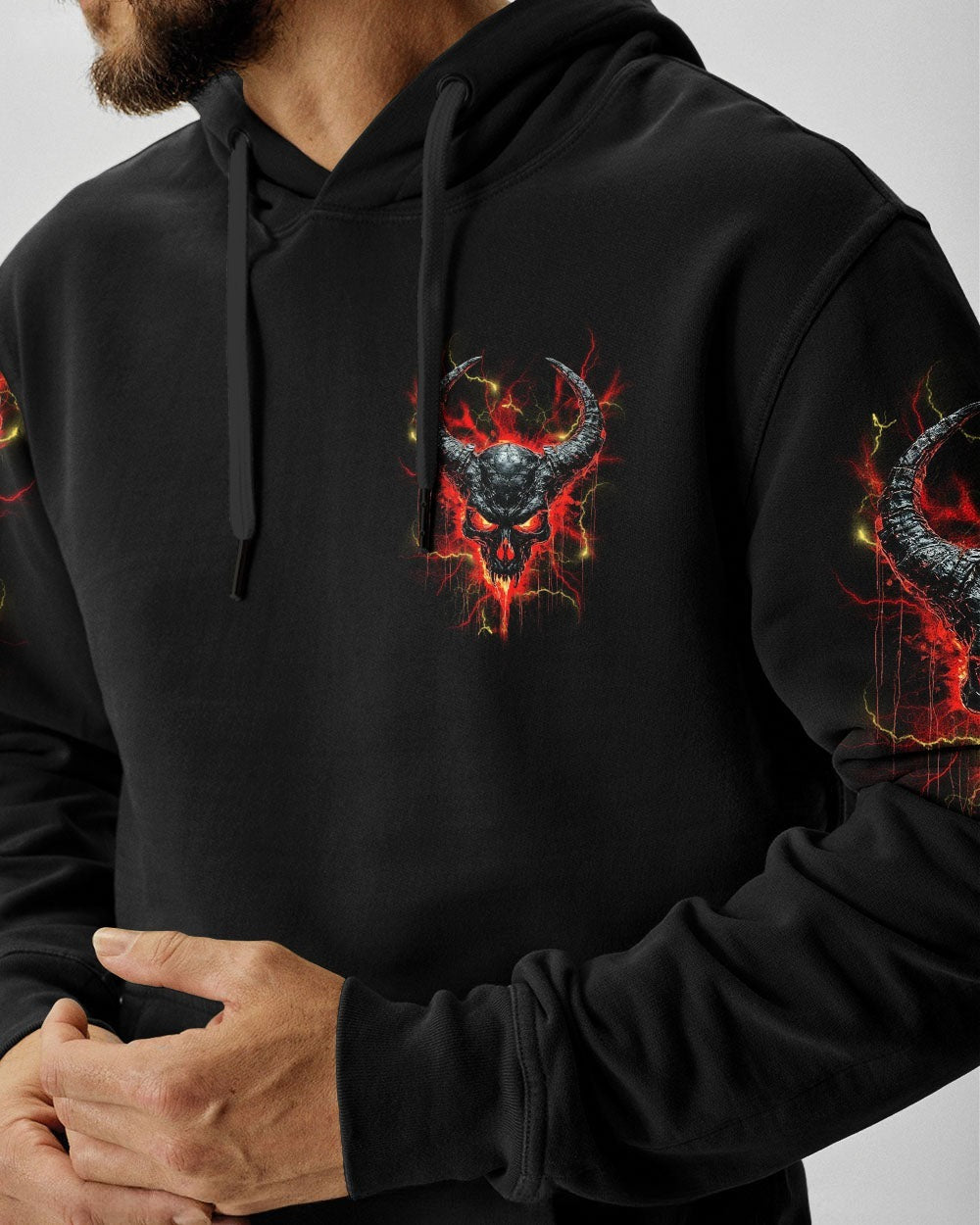 BLISSCORNERS I'M NEVER ALONE SKULL DEMON ALL OVER PRINT