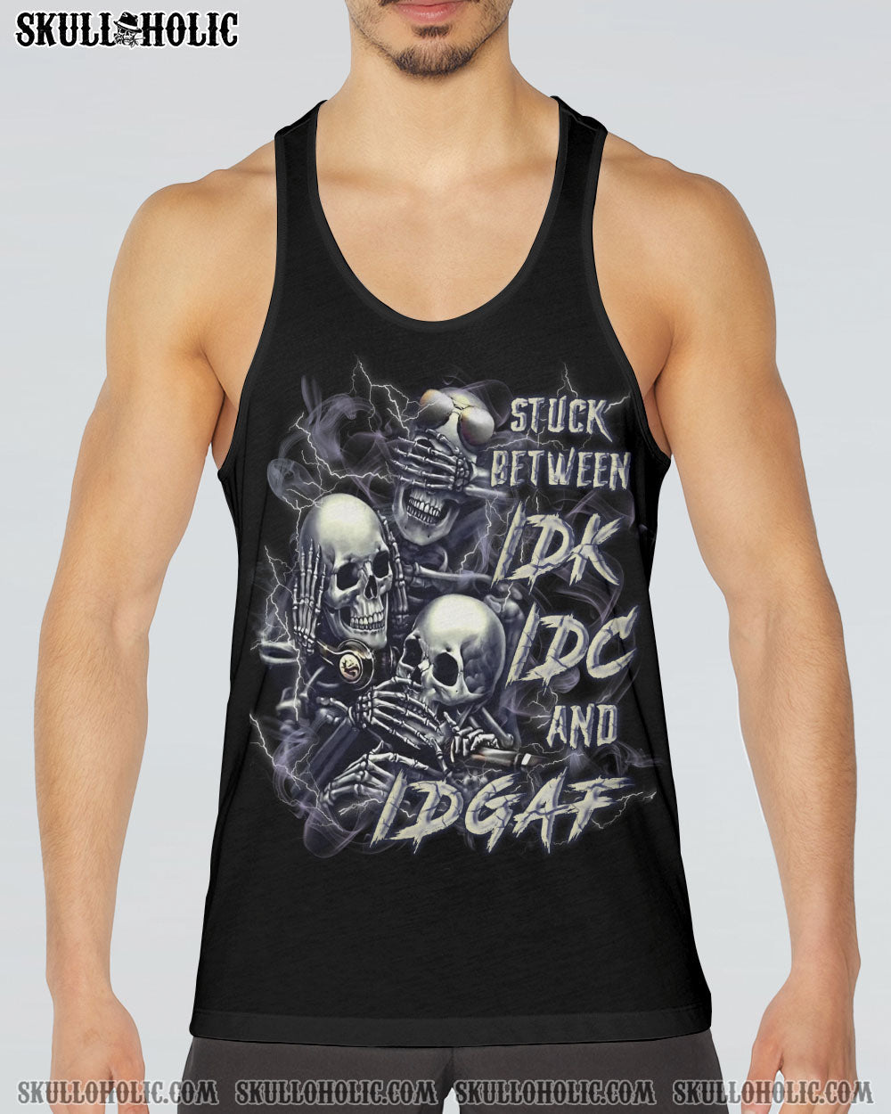 BLISSCORNERS STUCK BETWEEN IDK IDC AND IDGAF ALL OVER PRINT