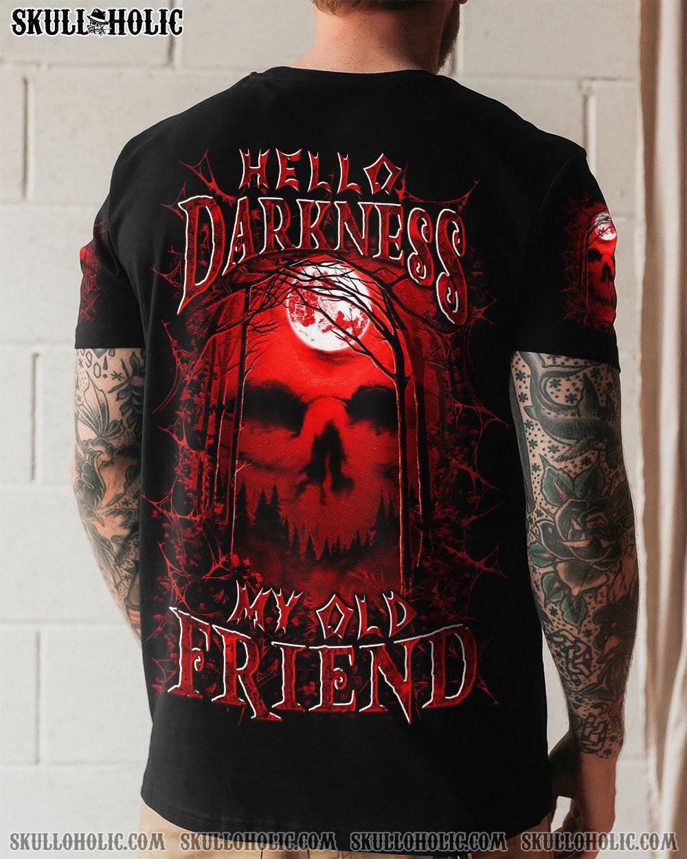BLISSCORNERS HELLO DARKNESS MY OLD FRIEND HALLOWEEN ALL OVER PRINT