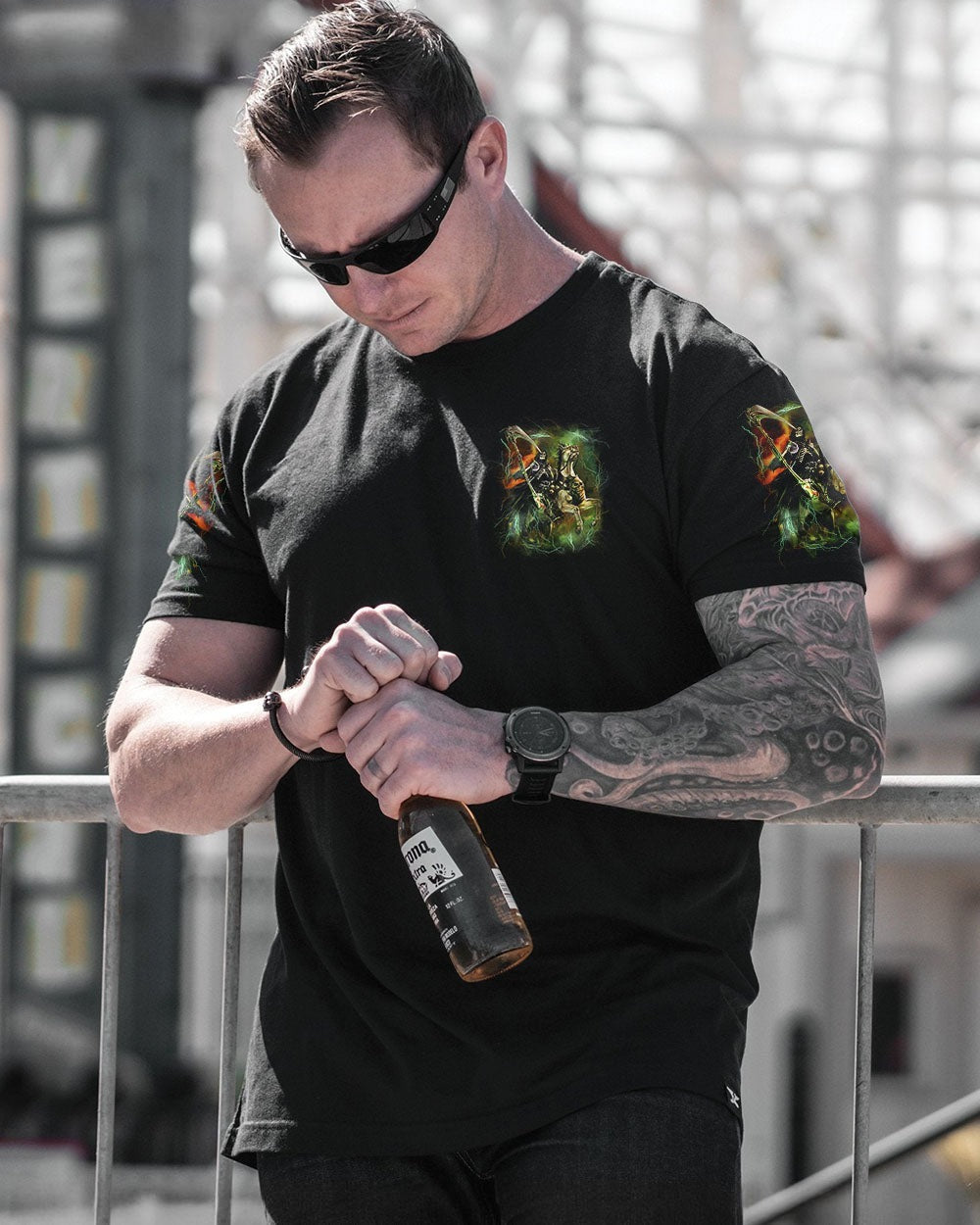 BLISSCORNERS AS I WALK THROUGH THE VALLEY SKULL REAPER ALL OVER PRINT