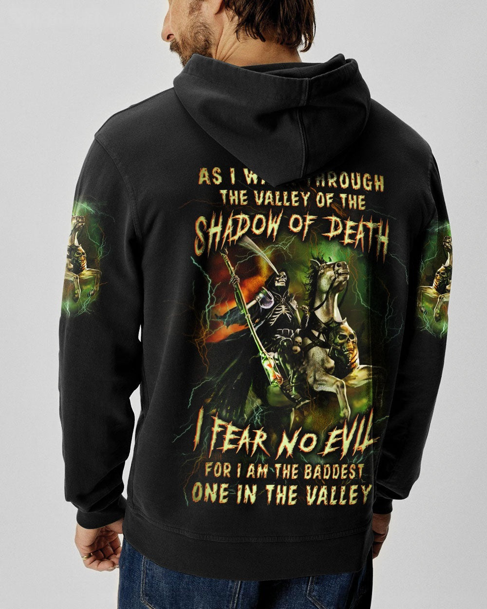BLISSCORNERS AS I WALK THROUGH THE VALLEY SKULL REAPER ALL OVER PRINT