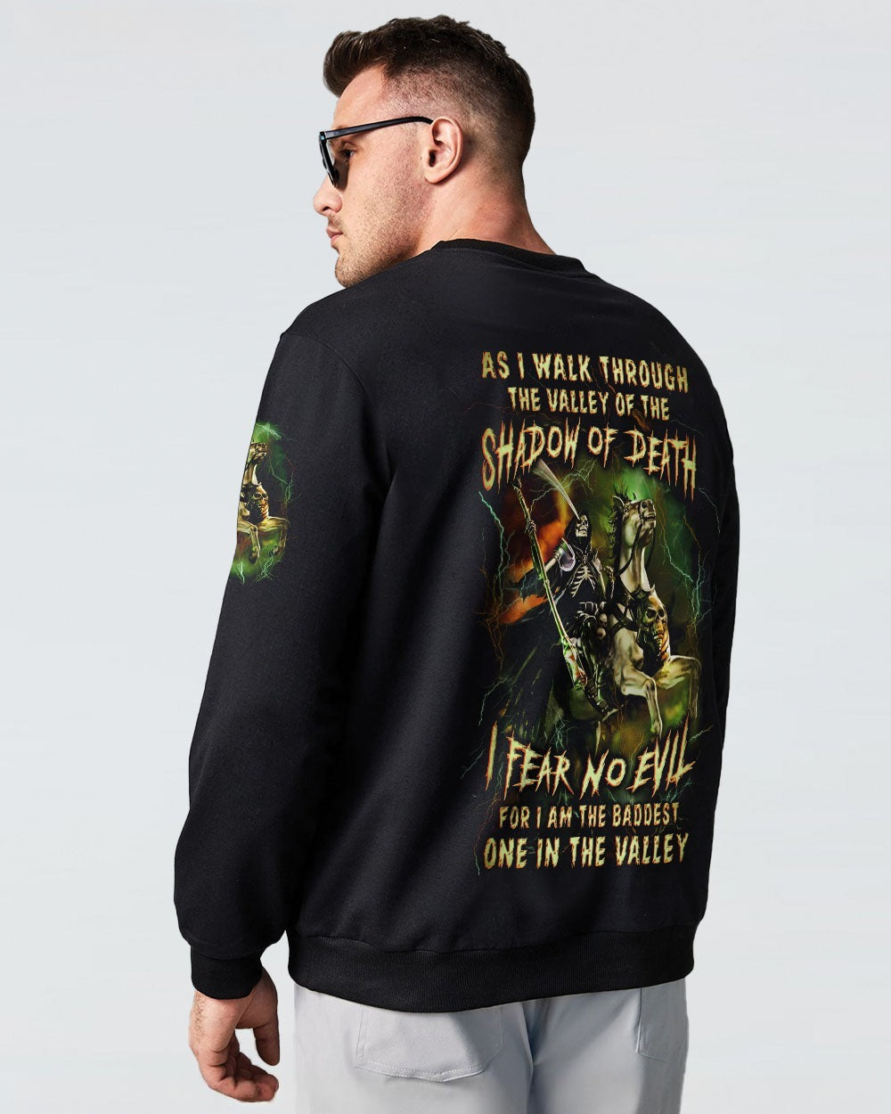 BLISSCORNERS AS I WALK THROUGH THE VALLEY SKULL REAPER ALL OVER PRINT