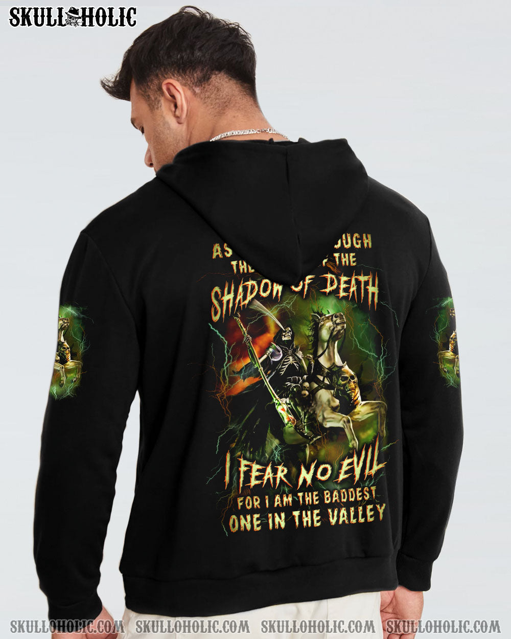 BLISSCORNERS AS I WALK THROUGH THE VALLEY SKULL REAPER ALL OVER PRINT