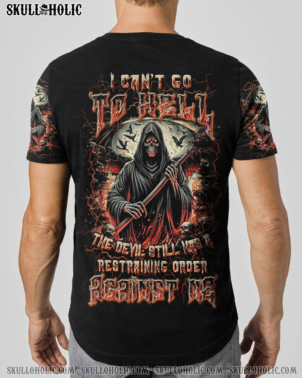 BLISSCORNERS I CAN'T GO TO HELL SKULL REAPER ALL OVER PRINT