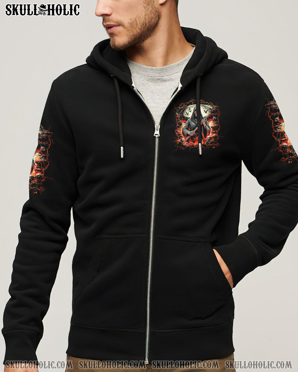 BLISSCORNERS I CAN'T GO TO HELL SKULL REAPER ALL OVER PRINT