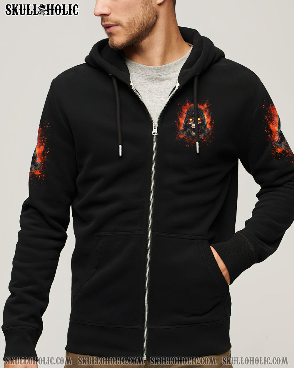 BLISSCORNERS I'M NOT ANTI-SOCIAL MAD REAPER SKULL ALL OVER PRINT