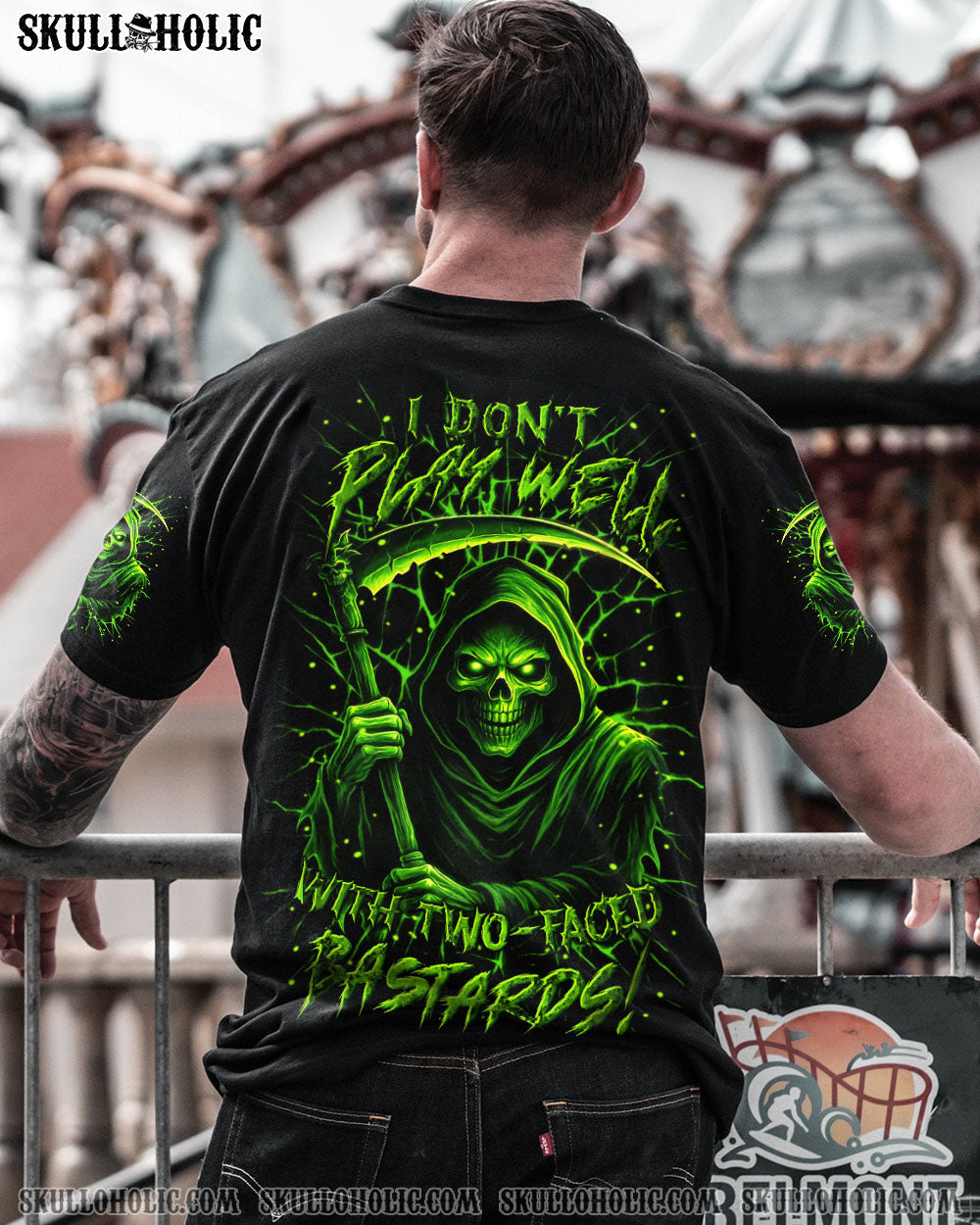 BLISSCORNERS I DON'T PLAY WELL SKULL REAPER ALL OVER PRINT