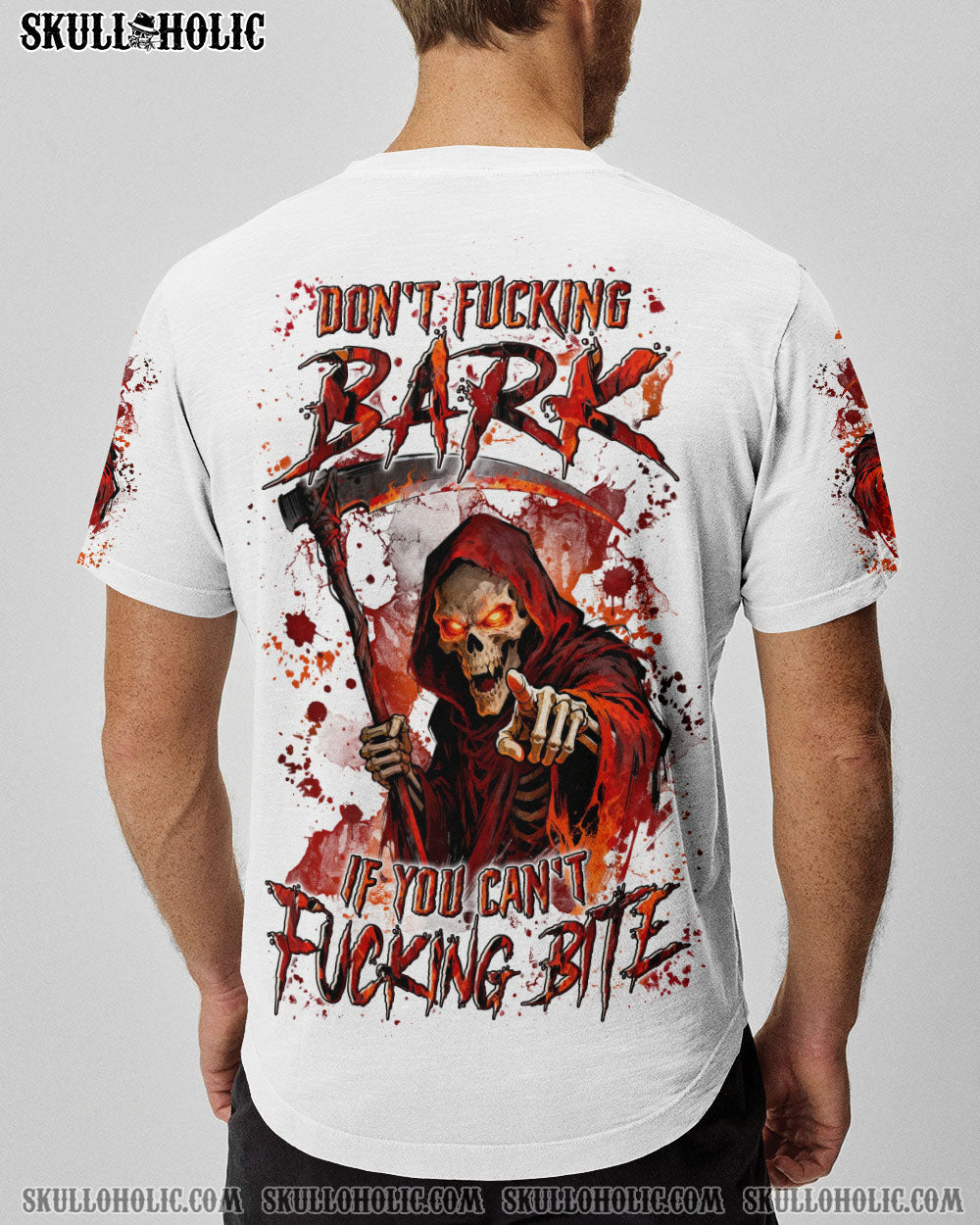 BLISSCORNERS DON’T F BARK SKULL REAPER ALL OVER PRINT