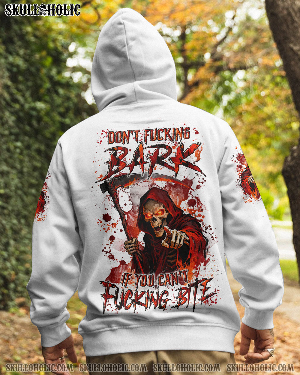 BLISSCORNERS DON’T F BARK SKULL REAPER ALL OVER PRINT