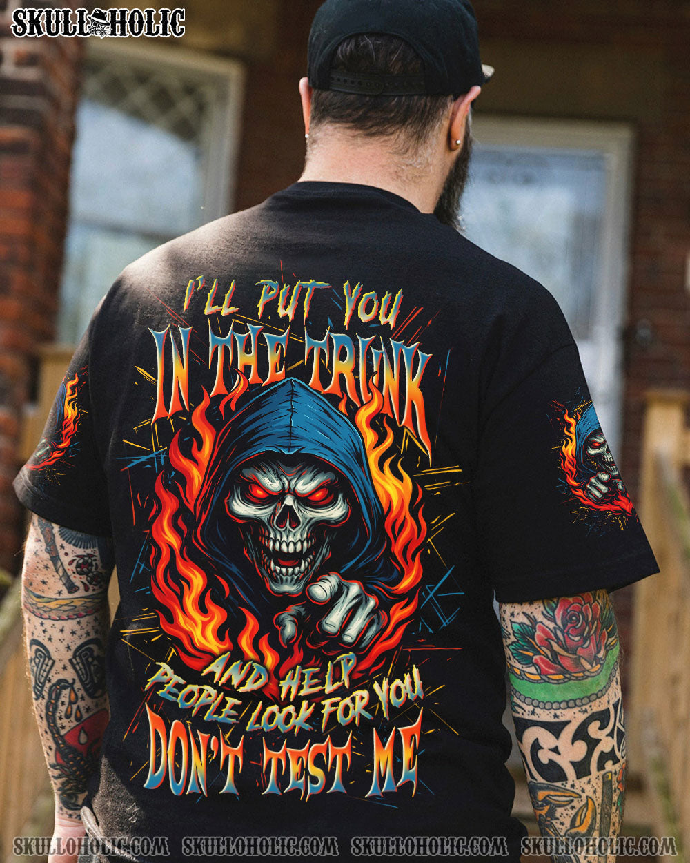 BLISSCORNERS I'LL PUT YOU IN THE TRUNK REAPER ALL OVER PRINT