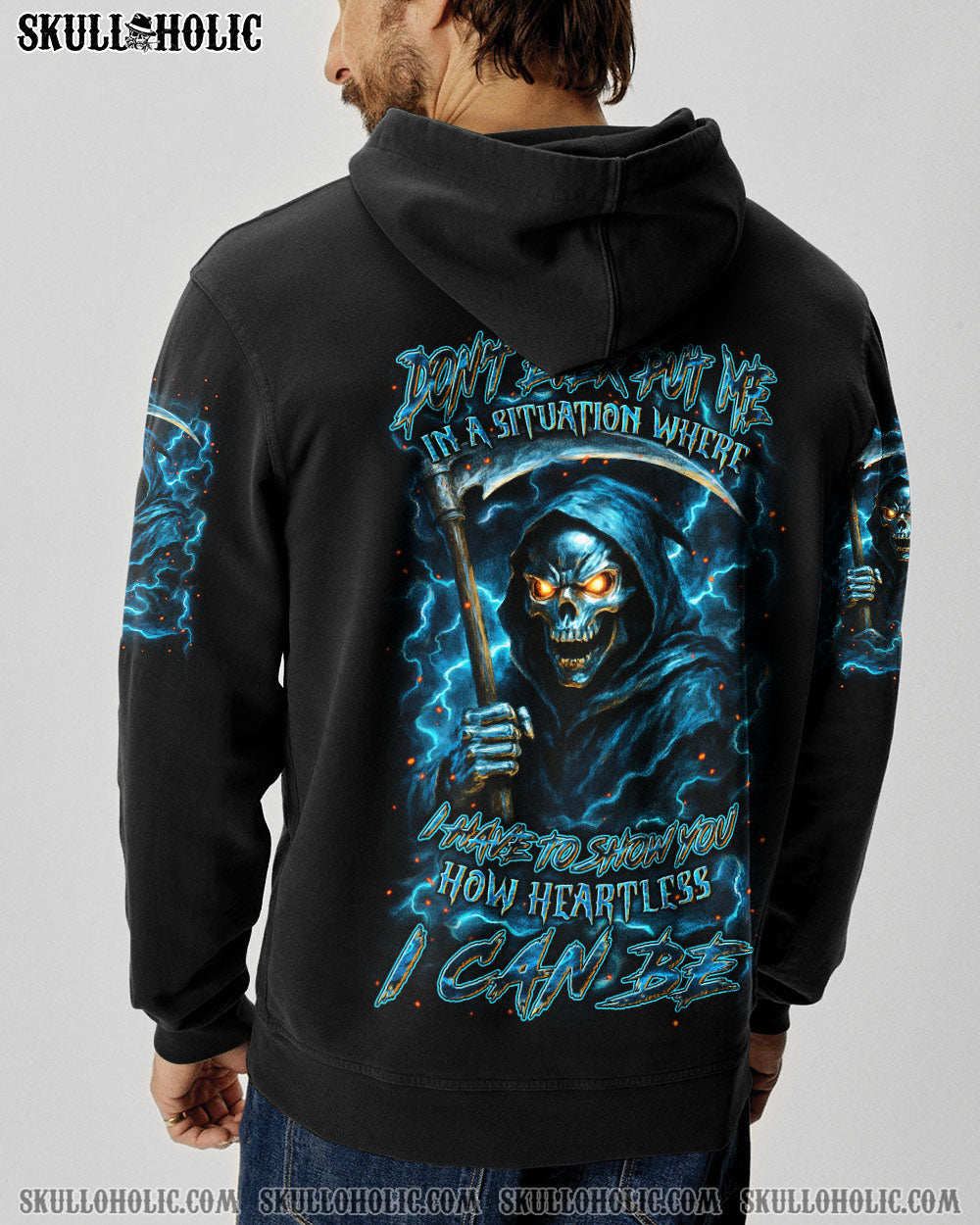 BLISSCORNERS HOW HEARTLESS I CAN BE SKULL REAPER ALL OVER PRINT