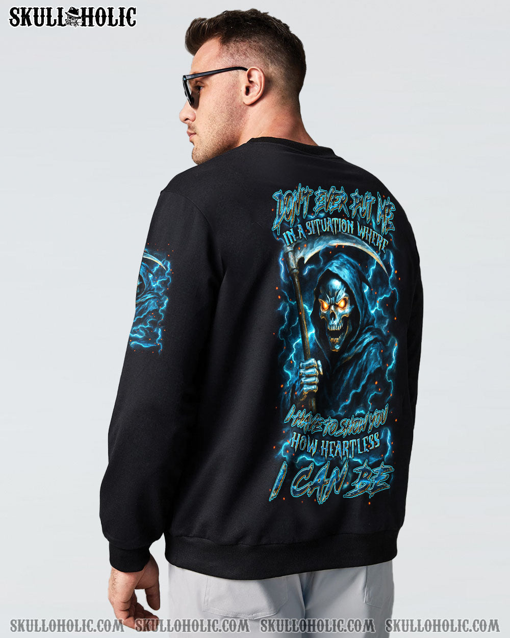 BLISSCORNERS HOW HEARTLESS I CAN BE SKULL REAPER ALL OVER PRINT