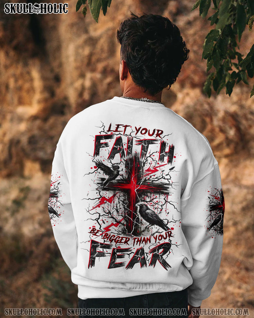 BLISSCORNERS LET YOUR FAITH BE BIGGER THAN YOUR FEAR ALL OVER PRINT