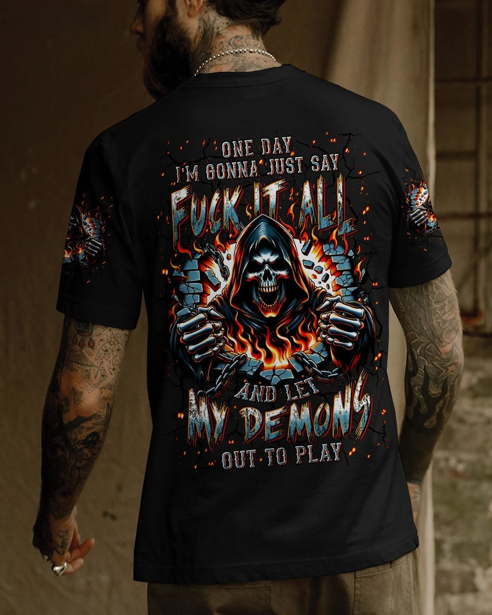 BLISSCORNERS ONE DAY I'M GONNA JUST SAY REAPER ALL OVER PRINT