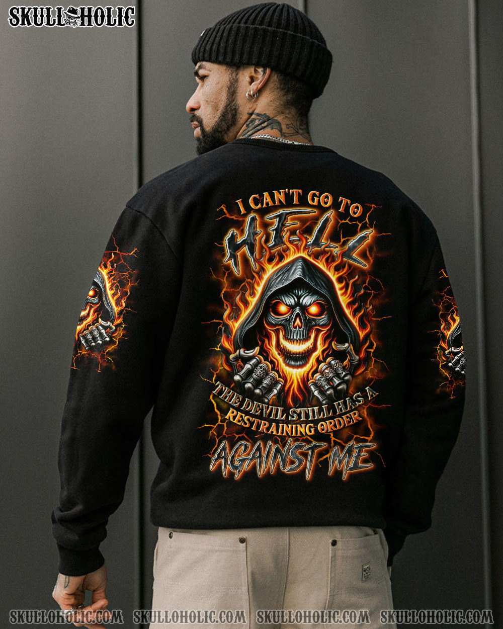 BLISSCORNERS I CAN'T GO TO HELL SKULL REAPER ALL OVER PRINT